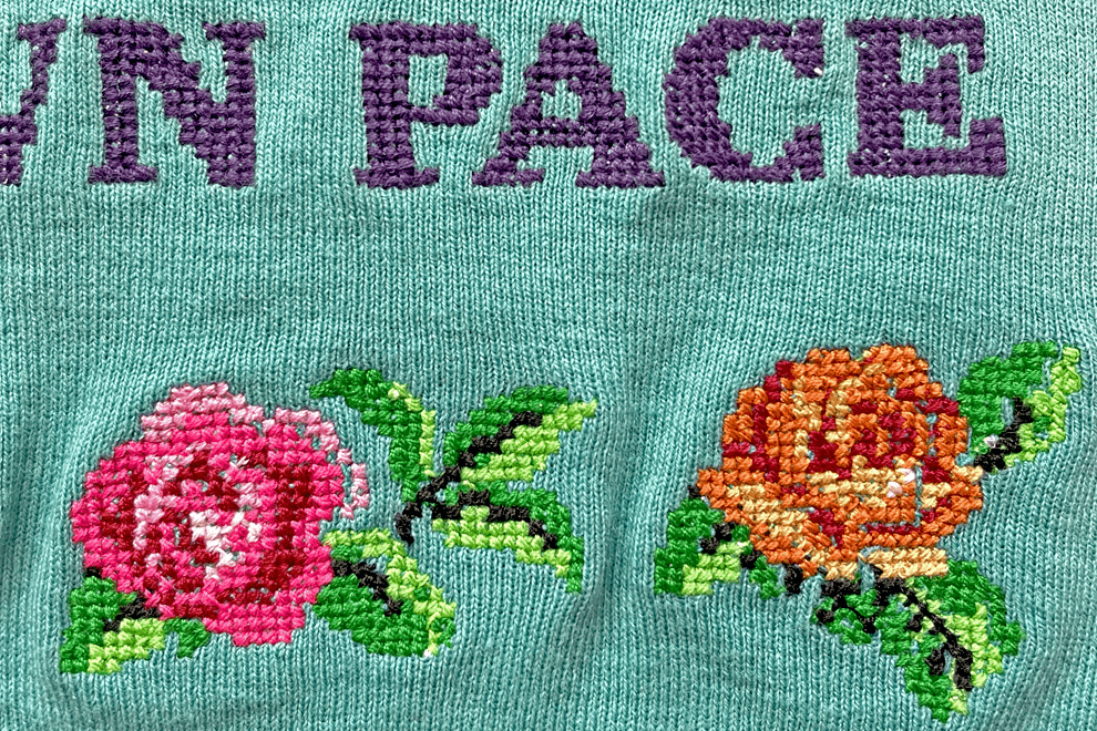 クロスステッチ風刺繍